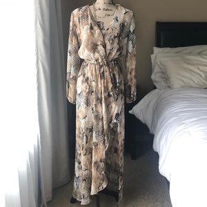 Snake skin maxi dress